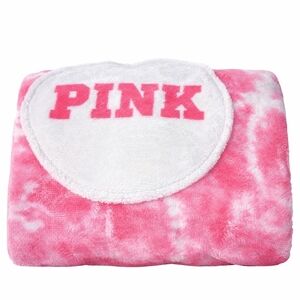 PINK Plush Tie-Dye After Shower Towel Wrap
